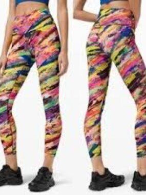 Lululemon Multicolor Active Leggings - Bright Abstract Print